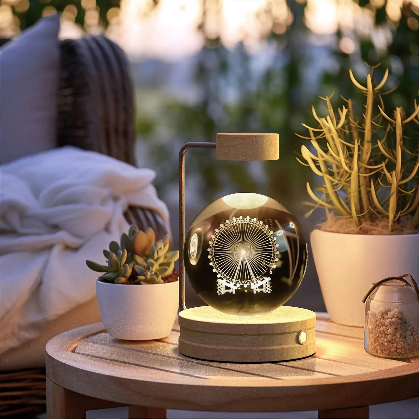 Crystal Ball Cosmic Dinosaur Indoor Night Light USB Power Warm Bedside Light Birthday Gift Night Lamp - Bella Enchanté